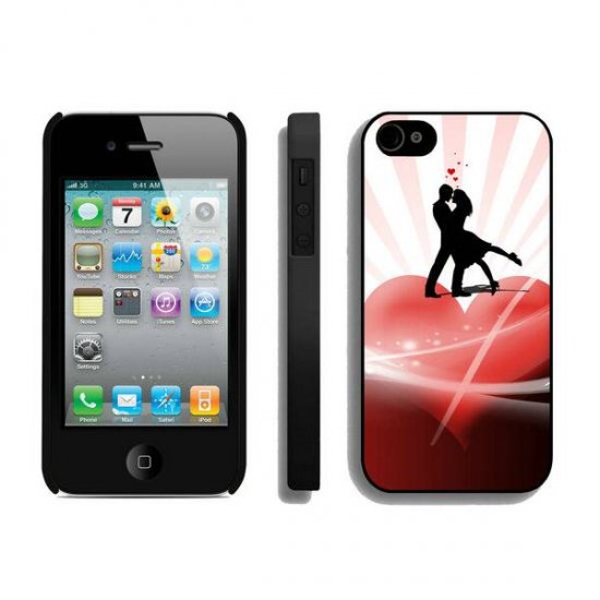 Valentine Kiss iPhone 4 4S Cases BUW | Women - Click Image to Close